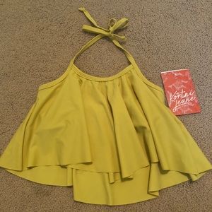 Kortni Jeane burnt lime swing top, 8/9 NWT
